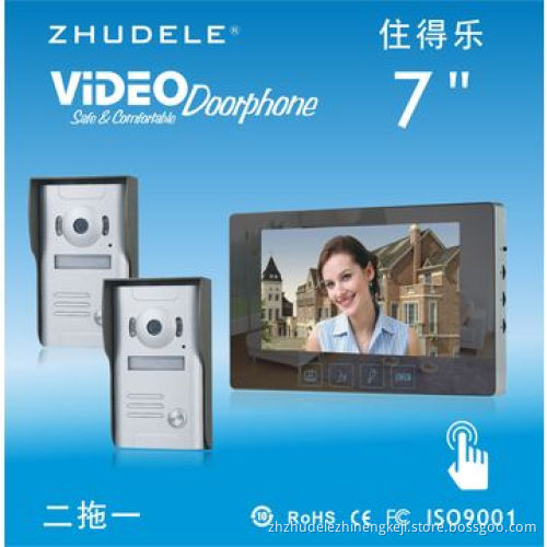 7-inch Mirror Design Color Video Doorphone, Rainproof and Anti-riot Outdoor Unit